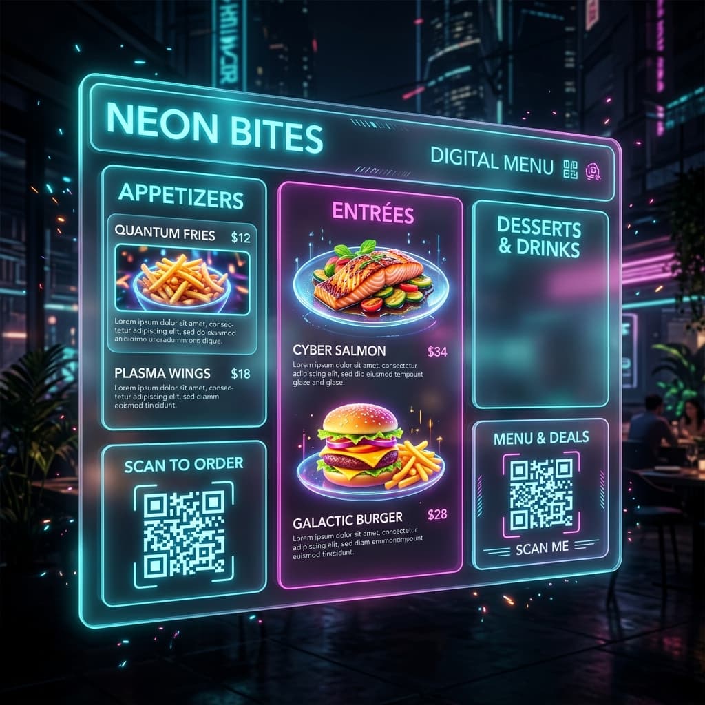 المنيو الرقمي (QR Menu) والواي فاي: الاندماج الذي يرفع مبيعاتك 30%
